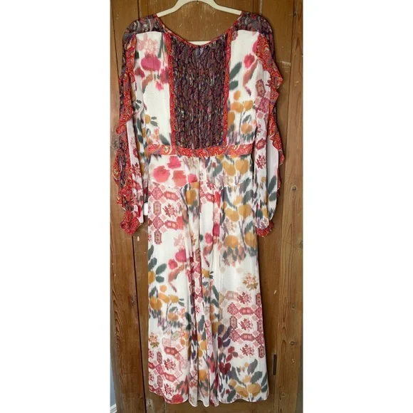 Anthropologie Akemi + Kin Alari ruffled long sleeve Maxi Dress